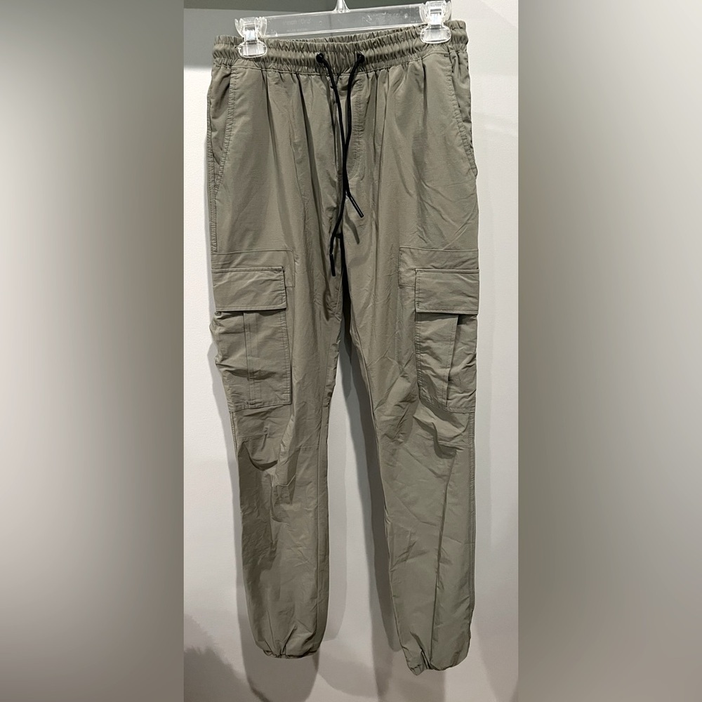 American Stitch Olive Green Cargo Jogger Sweatpants